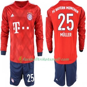 Fußballtrikots FC Bayern München Müller 25 Kinder 2018-2019 Langarm Heimtrikotsatz kaufen